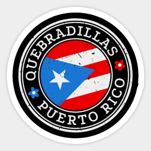 Quebradillas Puerto Rico Puerto Rican Pride Flag Sticker